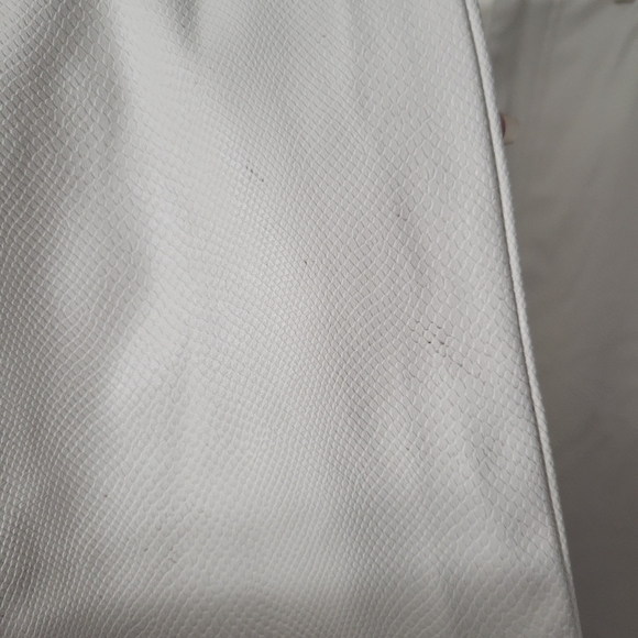 WeWoreWhat White Croc Embossed Flare Leg Pants - Picture 7 of 15